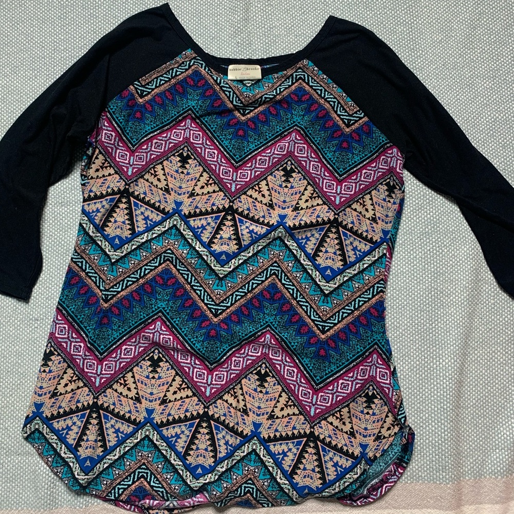 Bobbie Brooks 3/4 baseball tee